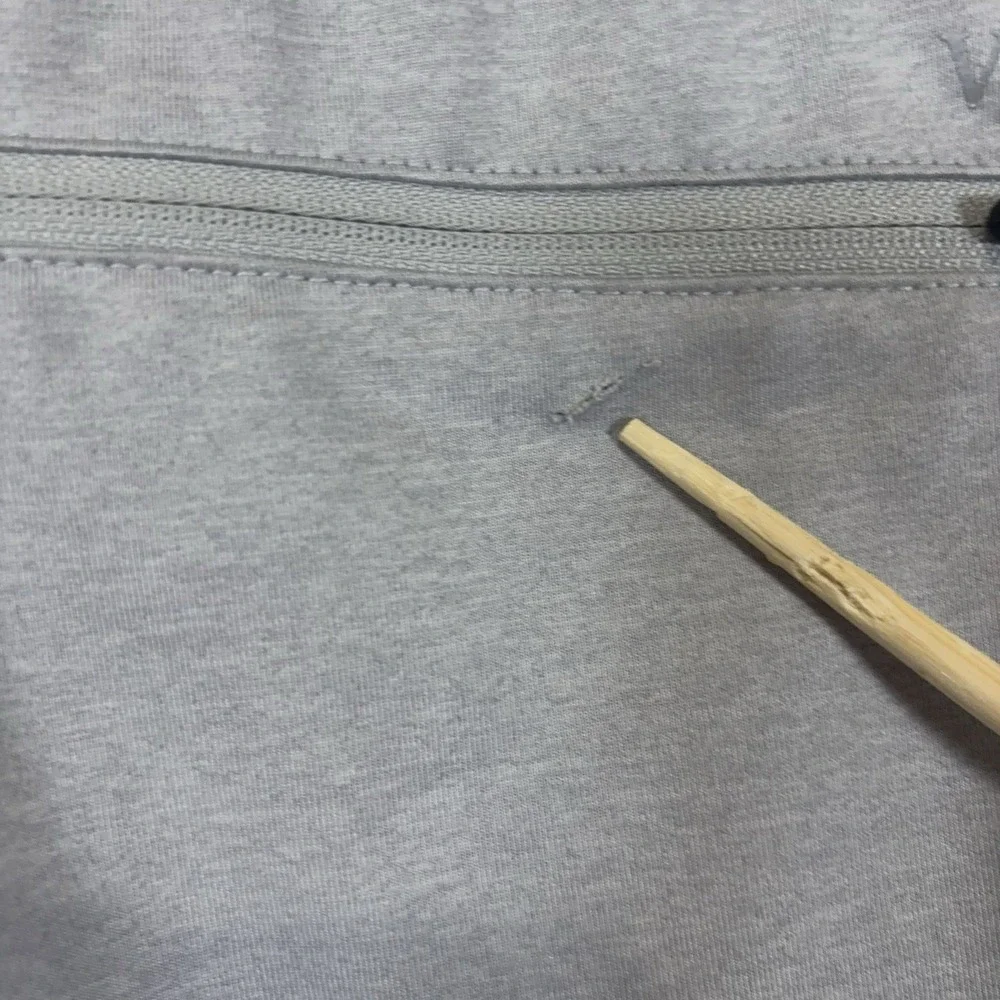 Vuori Sunday Performance Shorts Mens Sz S Gray Zip Pocket Drawstring Elastic 7
